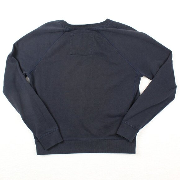 Abercrombie Sweatshirt Womens Large Navy Blue Pullover Logo Athletic Y2K Sporty - Picture 2 of 6